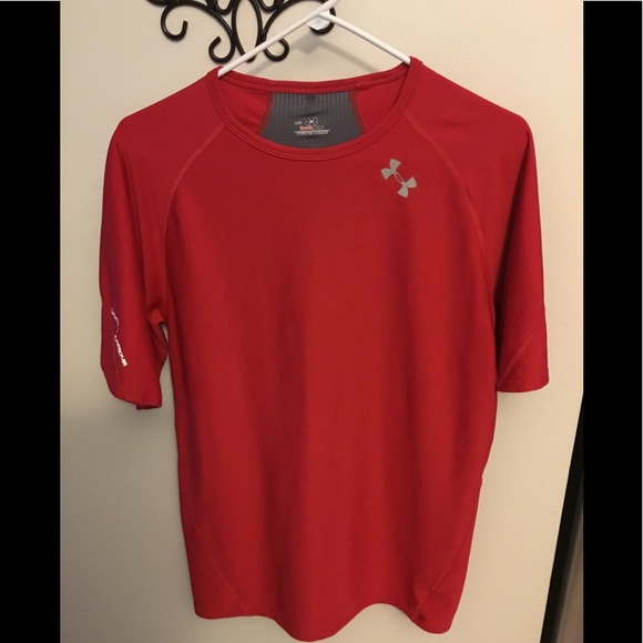 Under Armour Other - Men’s Under Armour Red w/Gray Short Sleeve Shirt